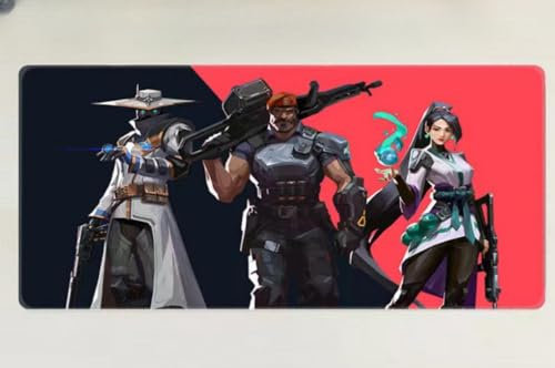 AVIMYA Valorant Gaming Mouse Pad, 90X40X0.3cm Large Computer Mouse Mat,XXL Mousepads Office Desktop Keyboard Mousepad Non-slip Rubber Base Washable Stitched Edge Desk Pad(900X400X3mm