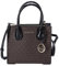 Michael Kors Mercer Messenger Crossbody-Sattelpuder, mittelgroß, Schwarzes Logo, Medium