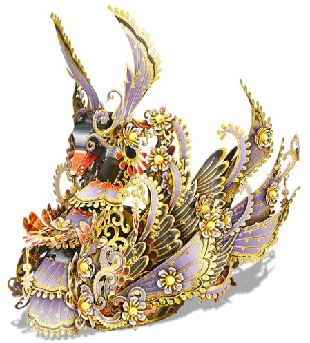 Piececool 3D Puzzle Metall Modellbau Schwarzer Schwan, Tiermodell 3D Metal Puzzle für Edelstahl, Ganzes Metall, 1:1 Wiederherstellen Sammlung, Geburtstagsgeschenk, Modellbausatz Erwachsene, 161 Teile