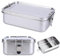 Stainless Steel Lunch Box 1400 ML, Leakproof Sealed Lunch Box with Partition, Metal Bento Boxes for Adults and Kids