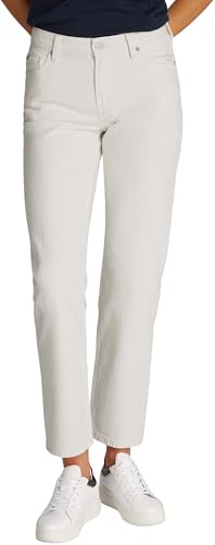 Tommy Hilfiger Damen Jeans Hose Classic Straight Ecru Weites Bein, Weiß (Ecru), 30W/28L