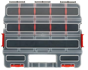 Werkzeugkoffer leer Organizer S Sortierbox Set verbindbar Fächer einteilbar 33x27x6cm Box für kleinteile Magazin Schraubenkoffer (2)