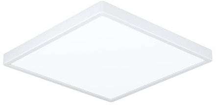 EGLO LED Deckenleuchte Fueva 6, quadratische Deckenlampe | Aufbaulampe aus Kunststoff in Weiß, Deckenbeleuchtung warmweiß-kaltweiß, 39x39 cm