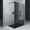 Mai & Mai Duschwand für Dusche Duschabtrennung 130x200cm Walk-In Schwarz ESG-Sicherheitsglas 10mm NANO Glas BRAM3 Bremen2VG