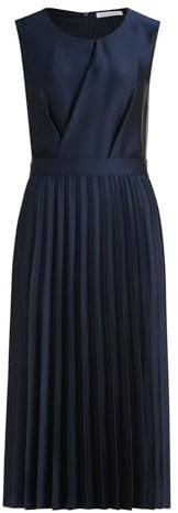 Betty & Co Damen Chiffonkleid mit Plissee 38, Dunkelblau