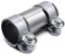 Abrazadera de Tubo de Escape 95 x 50 mm Acero Inoxidable Abrazadera Escape Doble Conector de Tubo De Escape Universal Tubo de Escape Marino para Tubo de Escape de 50 mm de Diámetro
