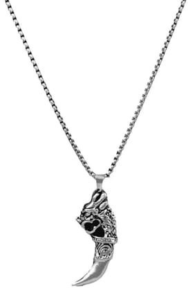 Faszinierend Halskette Ketten Schmuck Herren Frauen Anhänger Necklace Wolfszahn-Halskette Für Herren