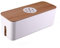 Cable Storage Box Power Line Storage Case Dustproof Charger Socket Organizer Wire Case(D)