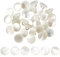 NBEADS 30 Stk. Shell Shank Knöpfe, 11mm Weißer Schaft Knopf Perlmuttknöpfe mit Stiel Natürliche Perle MOP Knöpfe Shirt Shell Knöpfe für Kostüme Nähen DIY Crafts Häkeln Ornament