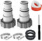 Riisoyu Poolschlauch Adapter, 2 Stück Schlauchadapter für Pumpe Adapter für Intex Pool Anschluss Für Ø 32 und 38 Mm Pool-Schlauch für Pumpen mit Gewindeanschluss und Kolbenventil