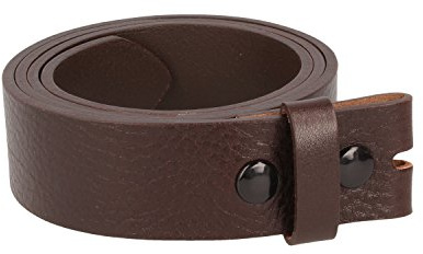 Wechselgürtel Vollrindledergürtel ohne Schließe 3,5 cm – Hochwertige Verarbeitung – Unisex – Hergestellt in Italien: Größe: 85 cm | Farbe: Braun