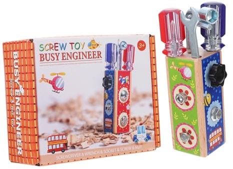 BESTonZON Schraube entwicklung kindliche entwicklung für die Entwicklung von Fähigkeiten bauspielzeug Kinderspielzeug zum Schrauben drehendes Nussspielzeug Plastik