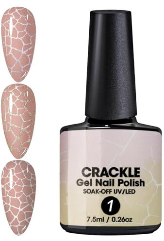 Crackle Gel Nagellack - Dekoratives Nagelhärter | Langlebiger Cracked Nagellack | Geknackter Effekt Gemustertes Polnisches ÖL Geeignet Für Den Heimsalon, Als Geschenk Für Frauen.