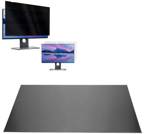 Msiud 24 Zoll Bildschirm Blickschutzfilter, Verbesserter Displayschutzfolie Abnehmbare HD Datenschutzfolie mit Blaulichtfilter und Blendschutz für Computer Monitor 16:9 Seitenverhältnis