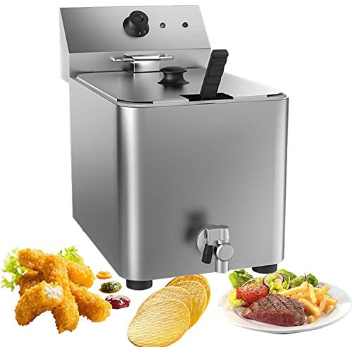 HMASNSEIY Friteuse à air, poêle électrique, Panier Amovible, Chauffage Professionnel, pour friteuse à gaz (8 l)