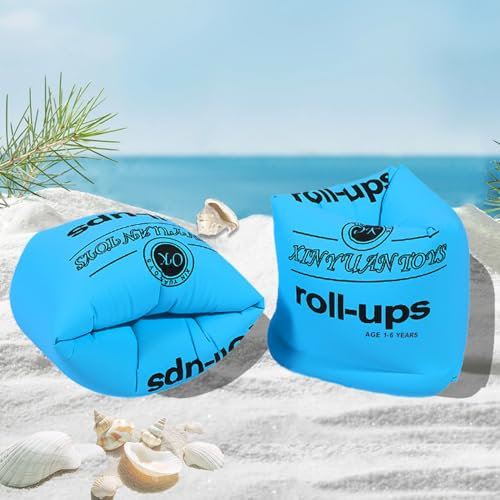 Schwimmflügel für Kinder&Erwachsener,Schwimmflügel ab 1 Jahr - 14 Jahre mit Gewicht 20-60 kg,Doppelairbag Schwimmhilfen Kleinkinder,Pool-Schwimmflügel zum Schwimmen Lernen -Blau