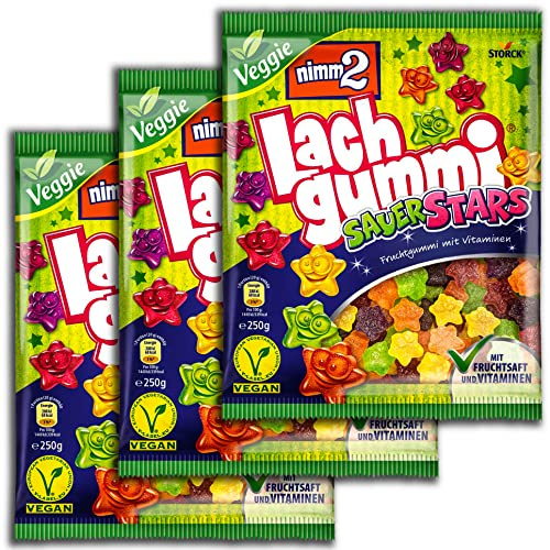3 er Pack Lachgummi SauerStars 3 x 250g
