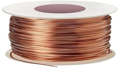 Jortmrd Filo di Rame Puro Nudo 0.5mm x 50m T2 Filo Rame Non Smaltato per Saldatura Bigiotteria Gioielli Elettromagnetici Avvolgimento Circuiti Progetti Motori Elettrici Fai da Te