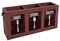 Amagogo Support à ustensiles de cuisine, support à couverts avec 3 compartiments, décoration, pot à ustensiles de cuisine, récipient de rangement pour fête, Rouge