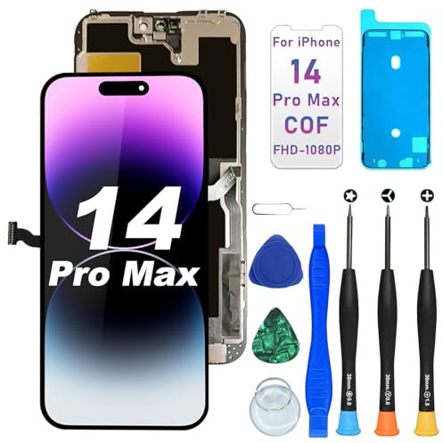 DIGI4U LCD Screen Replacement for iPhone 14 Pro Max, 6.7'' Full HD Face ID True Tone Screen for iPhone 14 Pro Max Display Digitizer Assembly, with Repair Tools for iPhone 14 Pro Max Replacement Screen