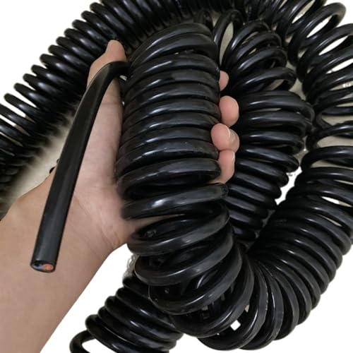 WUSHADEHANS Telescopic spiral cable, 4 Core 2.5mm Square Electromagnetic Chuck Crane Spiral Cable Stretch(Stretch 2 meter)