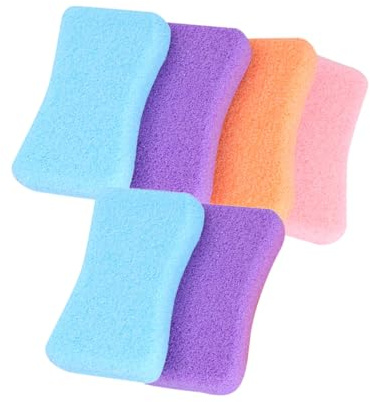 TOYZFRIENDY 6 Stück Pu Bimsstein Fuß Pediküre Peelingwerkzeug Raue Oberfläche Zur Hornhautentfernung Langlebig Für Männer Frauen Fußpflege Zubehör Zufällige Farbe