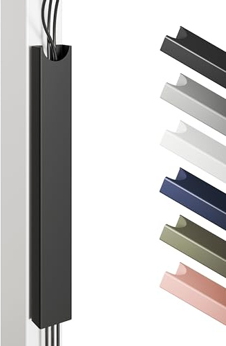 Magnetic Cable Management Tray – Stainless Steel Cable Channel with Magnetic Mount – Desk & Under-Desk Organization – Cable Organizer by Desktronic