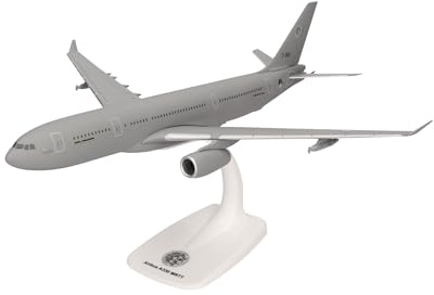 Herpa Snap-Fit Modellflugzeug NATO Airbus A330 MRTT, Multinational Multirole Tanker Unit, Eindhoven Air Base, Miniatur im Maßstab 1:200, Sammlerstück, Modell mit Standfuß, Kunststoff