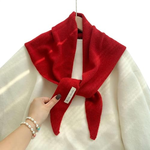 Bafiwu Knitted Triangular Scarf for Women UK, Neck Scarf for Women | Headscarf Knitted Scarf Multi-Functional Warm Knitted Scarf