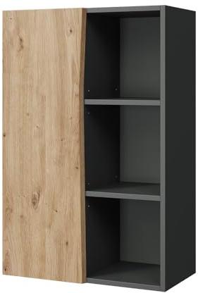 Vicco Midischrank Willow, Artisan, 56 x 86 cm | mit 3 offenen Fächern, zur wandmontage geeignet für verschiedene Badezimmergrößen