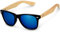 Navaris Holz Sonnenbrille UV400 - Unisex Damen und Herren Brille mit Bambus Bügeln - Holzbrille mit Etui - unterschiedliche Farben