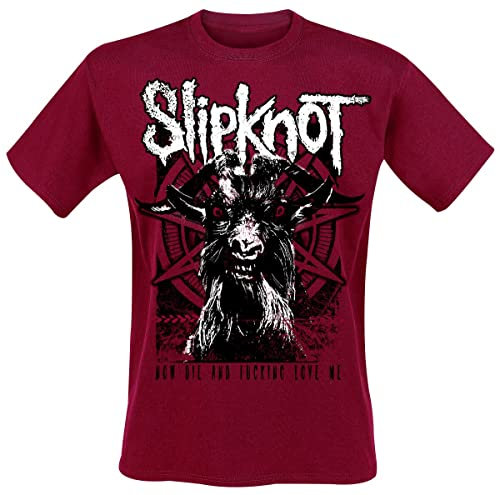 Slipknot Goat Männer T-Shirt rot XXL 100% Baumwolle Band-Merch, Bands