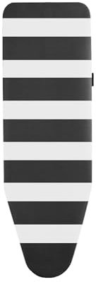 Rolser Funda 100% Algodón para Tabla de Planchar K-22 y K-TRES - Talla L 130x48 cm - Lido Blanco y Negro
