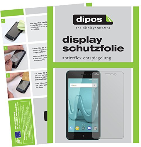 dipos 2x Matte Screen Protector for Wiko Lenny 4 | Ultra-Thin, Anti-Glare, Anti-Reflective, Perfect Fit, Anti-Scratch, Bubble-Free, Fingerprint Compatible, Easy Installation