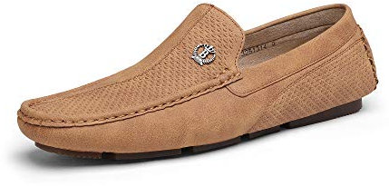 Bruno Marc Mocassins et Loafers Hommes Confortable Slip on Décontracté Chaussures Bateau et Mocassins pour Homme Tan 3251314 Taille 44.5