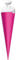 ROTH Bastel-Schultüte groß Knallpink - weiße Herzen 70 cm - rund Rot(h)-Spitze und Filzverschluss Weiss