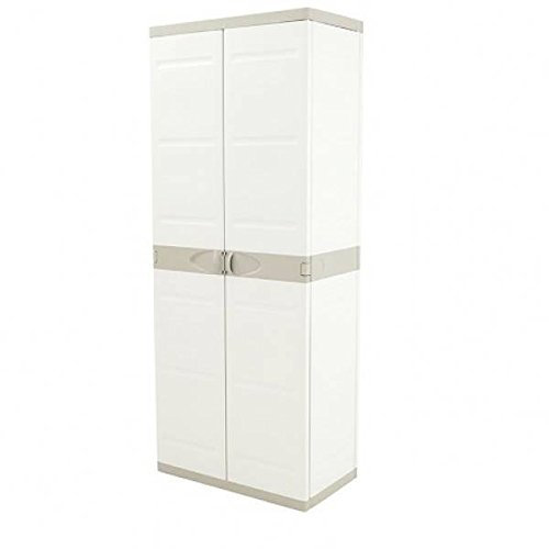 Plastiken 0005673 Titanium Armario, Beig, 70 cm Escobero, 70 cm x 44 cm x 176 cm
