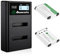 Powerextra EN-EL10 NP-45 NP-45A Li-40B Battery and Dual LCD Charger (2x1300mAh)- Compatible with Fujifilm INSTAX Mini 90 FinePix XP Series,Replaces Olympus Li-42B, ReplacesNikon EN-EL10 Li-40B
