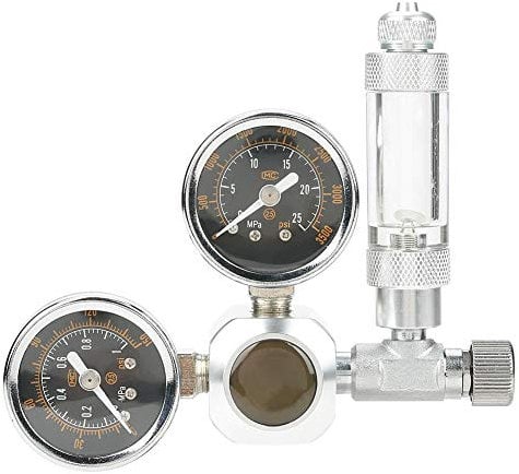 Co2 Aquarium Controller Big Gauge Display Doppel Mit Hubzähler Und Rückschlagventil Einfach Zu Justieren (W21.8)