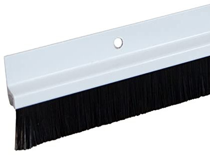 PRIOstahl Türdichtung Weiß - 6 x Bürstendichtung 1m Premium Aluminium Zugluftschutz zum Anschrauben - Türbürste Dichtungsstreifen für Innen & Außen - Energiesparend gegen Zugluft, Lärm & Insekten