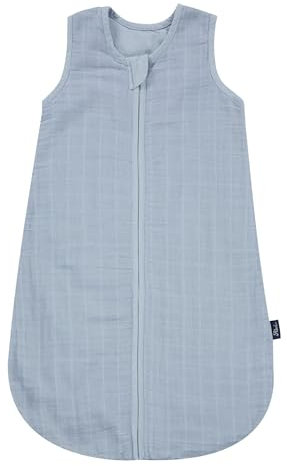 Alvi Babyschlafsack & Windel Blaubaer | Sommerschlafsack atmungsaktiv | Leichter Kinderschlafsack 100% Baumwolle waschbar | Baby Schlafsack ärmellos | Babyschlafsack Neugeborene