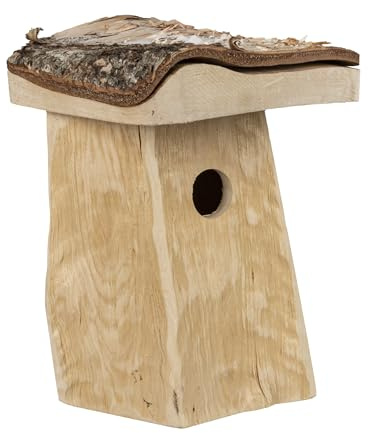 Windhager Nistkasten Log Cabin | abnehmbares Dach | Einflugloch Ø 28 mm, aus Birkenholz | Vogelhaus für Meisenarten, Vogelnistkasten zum Aufhängen, Brutkasten für Vögel, Nisthilfe | langlebig