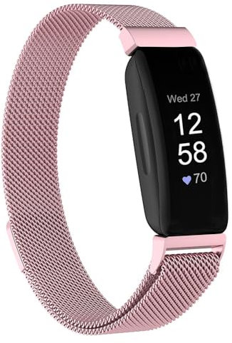 Moydolo Damen Herren Metall Magnetschloss Einstellbare Edelstahl Ersatzarmband ArmbänderKompatibel mit Inspire/Inspire HR/Inspire 2/Ace 2 Armband