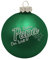 Deitert Weihnachtskugel Bester Papa der Welt, Ø 8cm, Christbaumkugel aus Glas (matt), Individueller Weihnachtsbaumschmuck als Geschenkidee, Grün