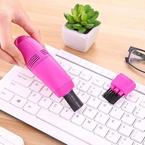N+B 1 PC Keyboard Vacuum Cleaner, Laptop Keyboard Brush Cleaner Blower Computer Keyboard Sweeper Mini Handheld Keyboard Cleaning Tool Kit Portable USB Dust Cleaning Kit for Desk Table (purple)