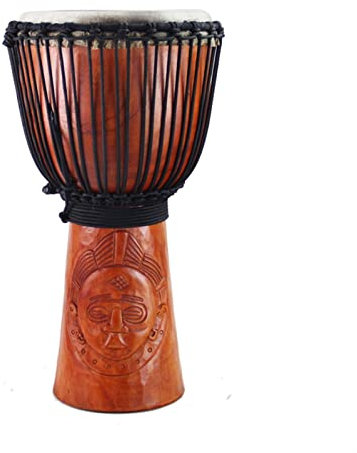Djembe Trommel 10 Zoll 12 Zoll Djembe Ganze Holz Geschnitzte Ziegekin Djembe Schlagzeugertrommel Für Kinder Erwachsene Anfänger (Color : 10 Inch)
