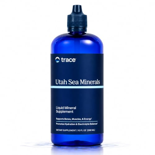 Trace Minerals Utah Sea Minerals Electrolyte Replacement Supplements 296ml | Rehydration Support With Natural Magnesium, Sulphate, Potassium & Boron From Utah'S Great Salt Lake. Also A Salt Seasoning.