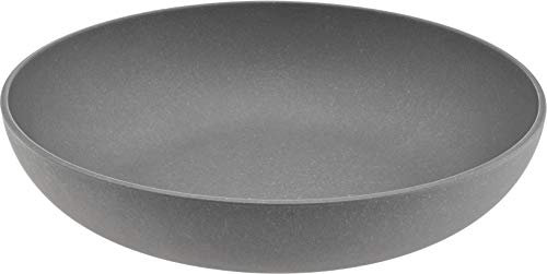 Magu Obstschale Biopolymer (100% Erdölfrei) rund 26cm modern - Obstkorb Kunststoff für jede Küche - schiefer schwarz anthrazit
