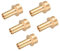 PATIKIL 10mm Innesto x G3/8 Maschio Innesto Tubo Flessibile Raccordo, 5pz Ottone Giunto Connettore Adattatore per Acqua Olio Pipa, Oro Tono