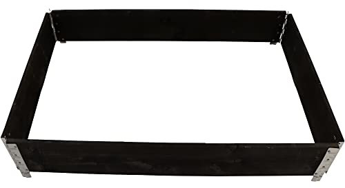 Siena Garden Hochbeet stapelbar, 120 x 80 x 19,5 cm, schwarz verzinkte Scharniere